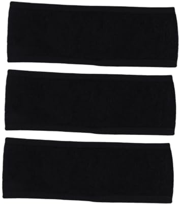 Homoyoyo Bandeau pour Cheveux Réglable Lot de 3 Noir pour Lavage Visage et Maquillage Accessoire de Bain Confortable et Filles