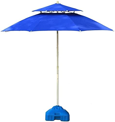 Parasol Garden Parasols 7.5' Double Patio Sun Umbrella, Perfect for Outdoor Yard, Beach Commercial Event Market, G, Pool Side