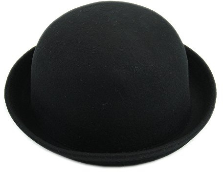 Qsvbeeqj Chapeau vintage femme unisexe en laine, chapeau melon idéal pour un usage quotidien ou pour des occasions spéciales, Noir , Taille Unique