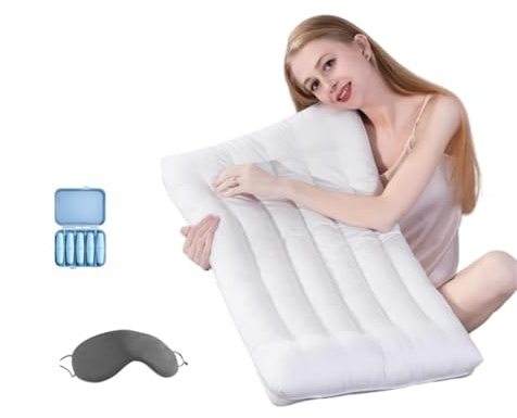 Almohada plana fina, diseño ultrafino adecuado para personas que duermen delgadas, transpirable y cómoda, soporta la columna cervical, adecuada para dormir de lado, dormir de espalda y viajar