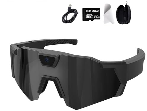 POV glasögon 4K basebollglasögon med kamera smart kamera glasögon för män kvinnor solglasögon med kameror