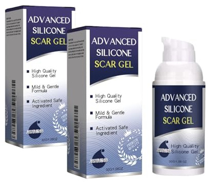 Gel pour cicatrices et vergetures - 30 g. Convient aux cicatrices du visage et du corps, améliore l'apparence de la peau, texture légère, absorption rapide, convient aux blessures, aux anciennes cicat