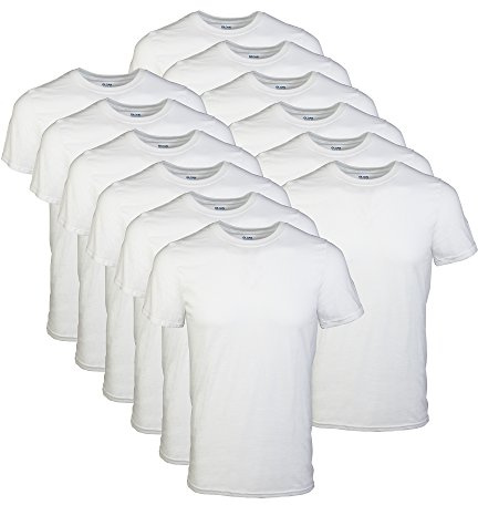 Gildan Men's Crew T-Shirts, Multipack, Style G1100, White (12-Pack), Medium