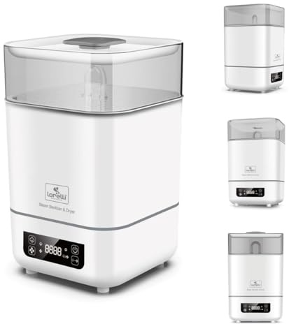 Lorelli Sterilisator und Trockner 2 in 1 Touchscreen-Display Messbecher, 2 Körbe weiß