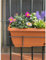 Jardin202 - Jardinera de balcón con Plato y Soporte metálico Incorporado | Macetero de plástico para Colgar | 50 cm (Teja)