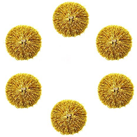 6 Stücke Cheerleading Pompons，Cheerleader Pompons，für Kinder Erwachsene Sportwettbewerb Urlaub feiern.