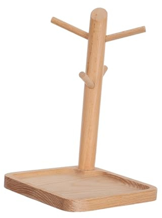 PACKOVE Présentoir en Bois pour Bijoux et Clés, Organisateur Suspendu Élégant en Matériau Synthétique, Plateau de Présentation pour Colliers, pour Entrée ou Table D'appoint