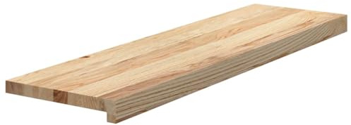 vidaXL Gradini 8 pz 90x30x2 cm in Rovere Massello Non Trattato, gradino del gradino, gradino della scala, gradino della scala in quercia