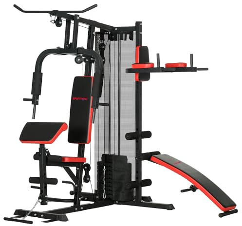 SPORTNOW Multi Gym All-in-One Home Gym Equipment with 65kg Weight Stack