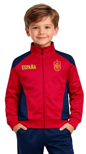 Icon Sports Officially Licensed Royal Spanish Football Federation Track Jacket - Unisex Kids - RFEF84TJ Red YM