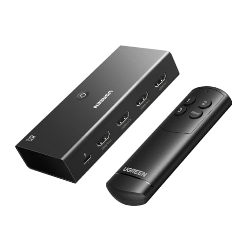 UGREEN 8K@60Hz HDMI 2.1 Switch 3 in 1 Out, with Remote, VRR, 4K@240Hz