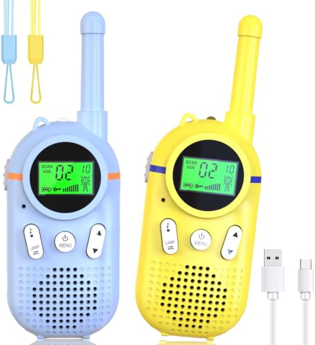 Talkie Walkie Enfants Rechargeable Lot de 2, 3KM Longue Portée Toki Walki