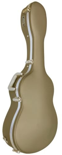 ABS-Koffer für klassische Gitarre, Marke: Cibeles, gold, Mediano, Gitarrenkoffer