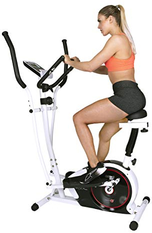 Christopeit Crosstrainer – 2-in-1 Cross- & Heimtrainer CT 4 mit 7 kg Magnet-Bremse & 8 Widerstandsstufen – Leises Training, LCD-Display, Puls-Sensoren & Tablet-Halterung – Gelenkschonend