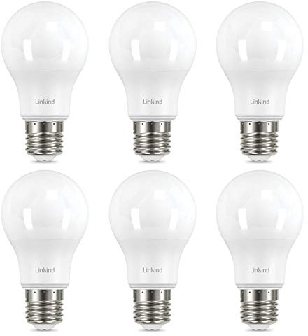 Linkind 8W A60 LED Lampe E27, ersetzt 60W Watt, 5000K Kaltweiß E27 Energiesparlampe 840Lm, 220° Abstrahlwinkel, nicht Dimmbar, 6 Stück