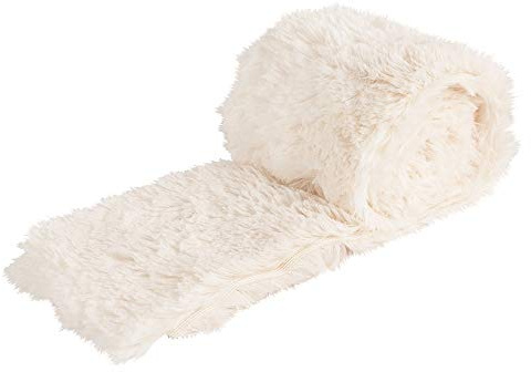 Idéer med hjärta konstpäls band plysch | pälstyg | 8 cm bred | 2 m lång | perfekt för pyssel, sömnad, dekoration | bordslöpare