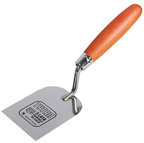 Toolty Stainless Steel Margin Trowel - Wall Putty Trowel, Plastering Trowel, Finishing Trowel - 100mm - for Brickwork and Plastering - Wooden Handle, DIY - TLTY-0704T