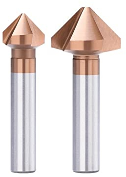 Fase 4,5-50 mm 3 Flöte 90 Grad Beschichteter Bohrer Holz Metall Loch Senker Bohrer Bohren 1St (Color : 30mm)