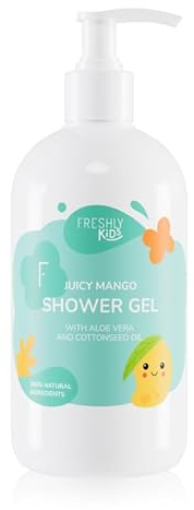 Freshly Cosmetics Pflegendes Duschgel für Babys und Kinder, Juicy Mango Shower Gel, 400 ml