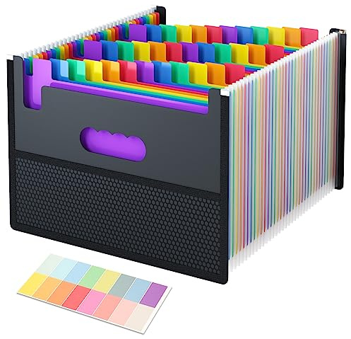 EOOUT Accordion File Organizer 36 Pockets, Letter A4 Size Expanding File Folder, Large Capacity Document Organizer with Blank Label for Office School