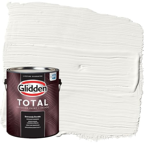 Glidden Total 1 gal. Commercial White/White Semi-Gloss Exterior Paint with Primer
