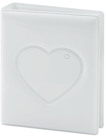 GLADFRESIT 32 Pockets Mini Photo Album with Pendant, Hollow Heart Idol Album Card Organizer, Kpop Photocard Holder Binder for Polaroid Photo, 3 Inch
