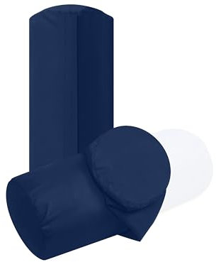 npluseins unifarbene Kissenbezüge im Doppelpack und dezentem Design 1154.1498, ca. 40 x 15 cm, Navy