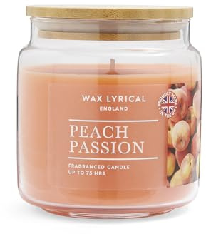 Wax Lyrical Peach Passion, Medium Jar Candle, Up to 75 Hour Burn Time