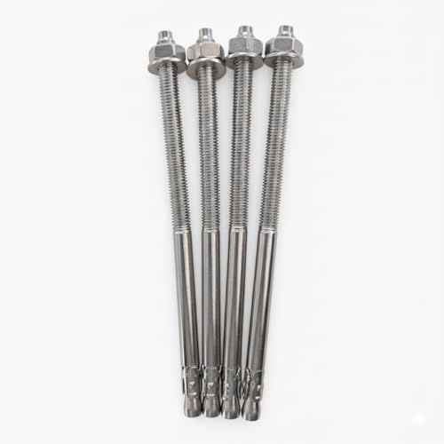 Pernos de Anclaje M10 x 200 mm (4 uds) | Acero Galvanizado | Tacos Metálicos de Expansión para Hormigón y Piedra