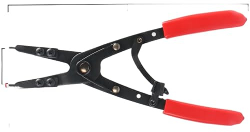 Vilgftyiet Pinze resistenti per anelli di sicurezza interni con punta intercambiabile da 25,4 cm, per riparazioni automobilistiche e meccaniche, realizzate in acciaio 45# trattato termicamente con