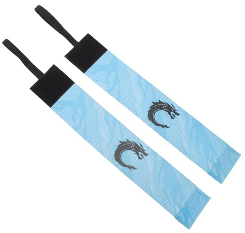 Healeved Brazaletes de Capitán de Fútbol Ajustables y Elásticos, 2 Piezas Azul, Banda de Capitán para Entrenamiento Deportivo y Partidos de Adultos y Jóvenes, Brazaletes Deportivos