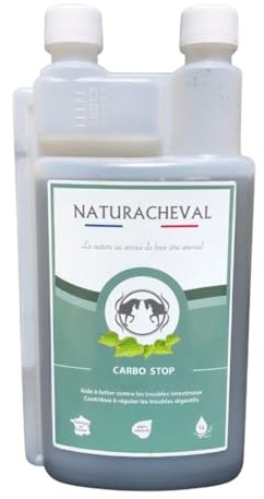 NATURACHEVAL – Diarrhée Cheval & Troubles intestinaux – Complément Digestion Cheval – Absorbe gaz & toxines – Ballonnements & Transit – Charbon Actif Naturel