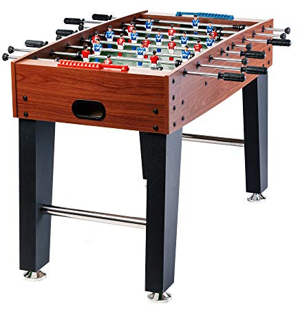 Bandito Tischkicker Winever, Tischfußball für Kinder und Erwachsene, Stabiler Tischfußball, 25 kg Kickertisch, Kicker für Einsteiger, Fußball Spieltisch, inkl. Bälle, robuste Figuren, braun