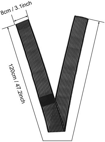 Drfeify Correa Protectora de Rodilla, 120 X 8 Cm, 2 Colores, Diseño Ergonómico, Deportes Al Aire Libre para Correr, Vendaje Elástico Alto, Correa Protectora de Soporte de Rodilla (Negro)