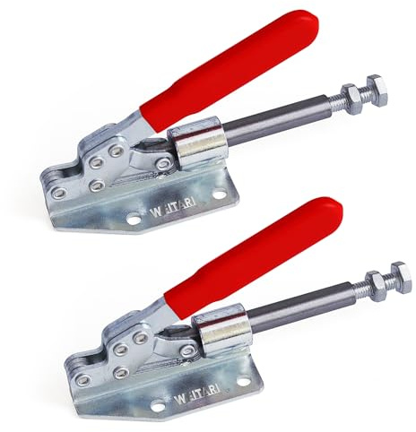 WEITARI 2pcs Adjustable Toggle Clamp, Pull Button Quick Release Push Pull Action Toggle Clamp 397 Lbs Capacity 30mm Stroke 45# Steel 36020 Toggle Clamp
