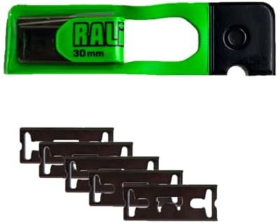 Pack of 5 x 30mm Chrome Blades for RALI G03 / G30 / B30 / Pocket Rebate Planes | Set of 5 Original RALI Reversible Double-Edged Blades, No More Sharpening Needed | Blade for Joiner’s Plane