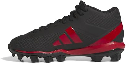 Adidas Unisex-Kid's Adizero Impact.2 Molded American Football, Black/Team Power Red/Black, 2