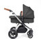 Ickle Bubba Stomp Luxe 2 in 1 Kinderwagen - Geeignet von Geburt an bis zu 22 kg (ca. 4 Jahre*), All-Terrain, faltbar, inkl. Regenschutz, Fußsack, Schürze, Sonnenschirm (Silber/Charcoal Grau/Hellbraun)