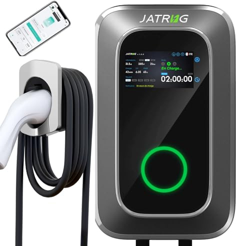 JATRHG S1 Laddningsstation för elfordon 22kW 12M 32A trefas IP66 laddningsstation typ 2 IEC 62196-2 - snabbladdare EV Wallbox