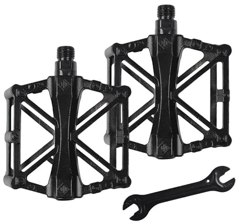 Pedales MTB, Pedales Bicicleta Montaña de Aluminio, Pedales Plataforma MTB con Rodamiento Sellado, Pedales Bicicleta Carretera con Llave Inglesa para Bicicletas de Montaña y de Carretera