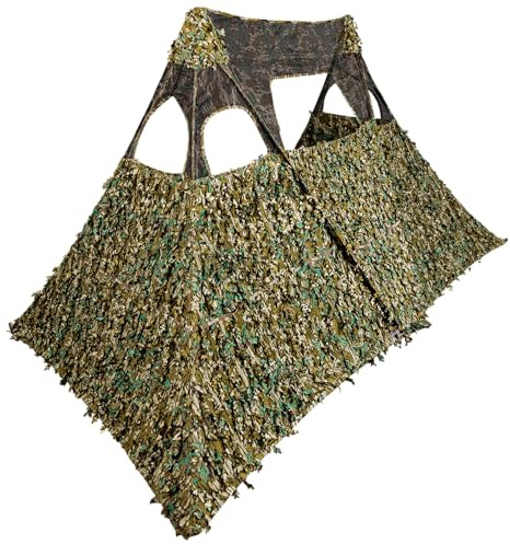 Nukem Grab & Go Hunting Ground Blind Double Up System - Mossy Oak Greenleaf 3D Leafy - Lightweight & Portable - Provides Maximum Concealment (X-Large)
