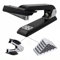 KuTi Kai 360° Swivel Stapler with 2000 Pieces Staples and Staple Remover, Specialized for Booklets, Brochures, Newspapers, Leaflets, Price Lists etc (Black)