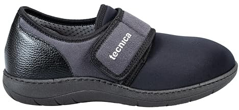 EXTRO STYLE - Scarpe Ortopediche Tecnica Flex con Plantare Estraibile, per Alluce Valgo, Dita A Martello e Metatarsalgie, Suola Antiscivolo e Urto-Assorbente, Grigio-Nero, Taglia 49/50