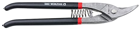 DAKL eXtrem Lochschere Blechschere rechts 250 mm, mit Feder und PVC-Griffen