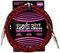 Ernie Ball Geflochtenes Instrumentenkabel gerade/gerade 3,05 m (10 ft) - Rot/Schwarz