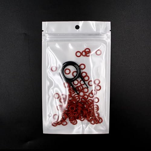 125Pcs Keyboard o-ring Keycaps Silicone rubber Switch Sound Dampeners Dampers Key cap Silicone Seal Ring Replace-OD8xID5xCS1.5mm,Red