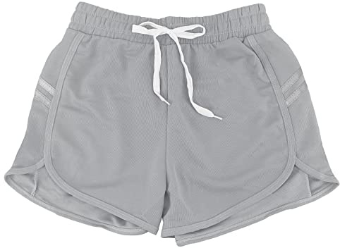 Pantaloncini Donna Sportivi Shorts Corti Cotone con Coulisse Estivi Confortevole e Traspirante per Casa Casual Jogging Yoga e Fitness (cod. 7800) (L, Grigio 7808)