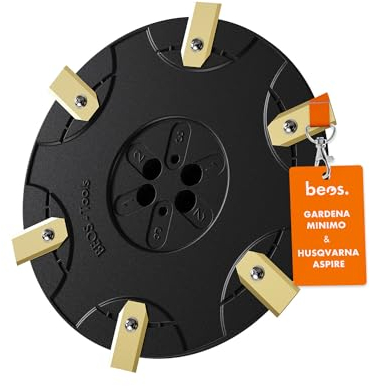 BEOS Premium Mähroboter Tuning - Drehscheibe kompatible mit Gardena Minimo & Husqvarna Automower Aspire - Messerteller für 6X Klingen - glasfaserverstärkte Messerscheibe – Ø 180 mm