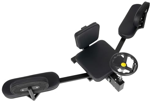 Máquina extensora de piernas, 92,5 x 28 x 43,8 cm, estirador de piernas, estiramiento de piernas, marco de acero, capacidad de 100 kg, ángulo de estiramiento: máx. 200° (negro)