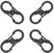 4 Stück S Karabiner, Karabinerhaken Klein aus Edelstahl für Outdoor Camping, Doppelkarabiner 8 Förmiger, Anti-Diebstahl Metallschnalle Ideal für Rucksäcke, Schlüsselbund, Federbelastete Schlüsselkette